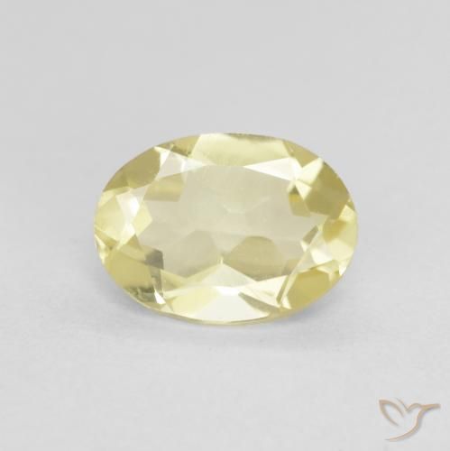 1.17ct 天然 非常に薄いディジョンイエロー ベリル, 楕円形, VVS-VS