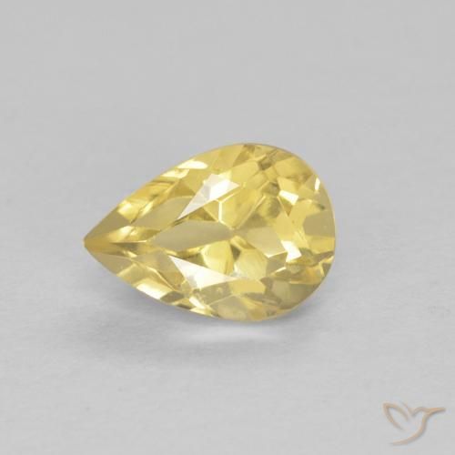 0.73ct 天然 ライトイエロー ベリル, 洋梨の形, VVS-VS