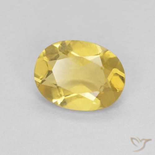 1.07ct 天然 ライトイエロー ベリル, 楕円形, VVS-VS
