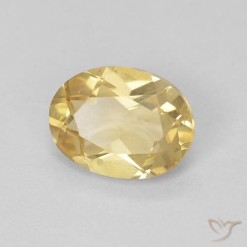 1.15ct 天然 薄いゴールド ベリル, 楕円形, VVS-VS