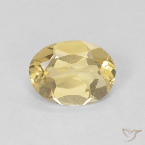 1.06ct 天然 薄いゴールド ベリル, 楕円形, VVS-VS