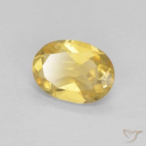 0.73ct 天然 薄いゴールド ベリル, 楕円形, VVS-VS