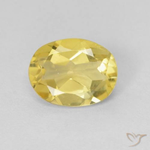 1.49ct 天然 薄いゴールデンイエロー ベリル, 楕円形, VVS-VS