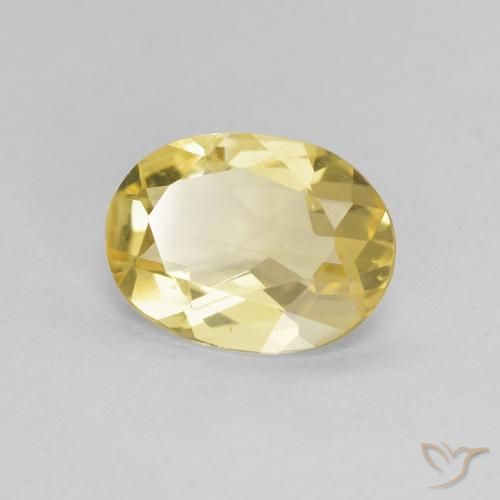 1.19ct 天然 薄いゴールデンイエロー ベリル, 楕円形, VVS-VS
