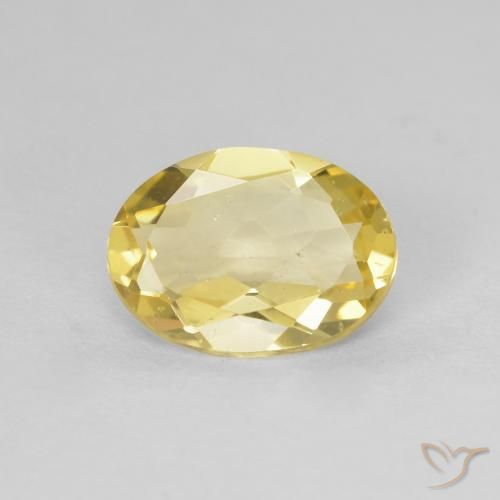 1.22ct 天然 ライトイエロー ベリル, 楕円形, VVS-VS