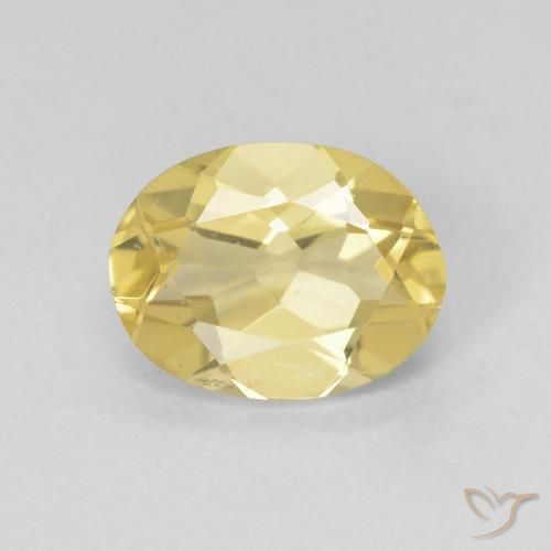 1.74ct 天然 ライトイエロー ベリル, 楕円形, VVS-VS