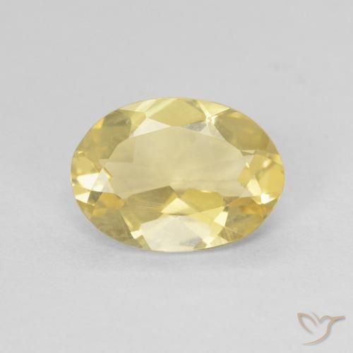 1.46ct 天然 薄いゴールデンイエロー ベリル, 楕円形, VVS-VS