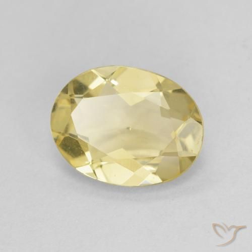 1.50ct 天然 薄いゴールデンイエロー ベリル, 楕円形, VVS-VS
