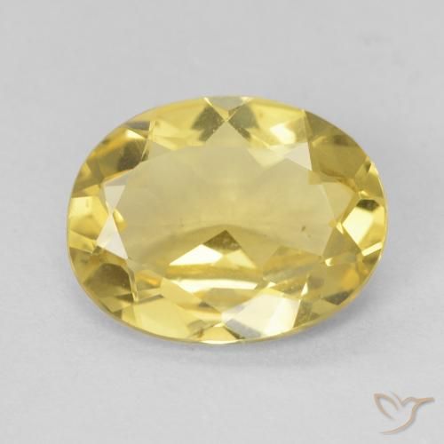 2.38ct 天然 ライトイエロー ベリル, 楕円形, VVS-VS
