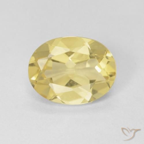 1.72ct 天然 ライトイエロー ベリル, 楕円形, VS