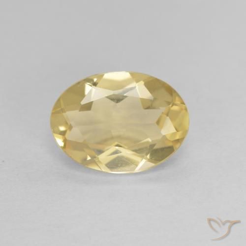 1.49ct 天然 薄いゴールド ベリル, 楕円形, VVS