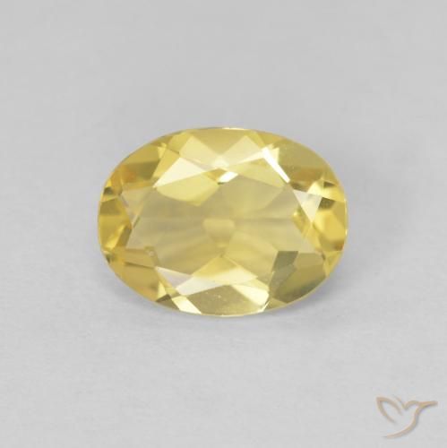 1.53ct 天然 薄いゴールド ベリル, 楕円形, VVS