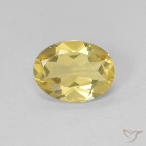 1.53ct 天然 薄いゴールド ベリル, 楕円形, VVS