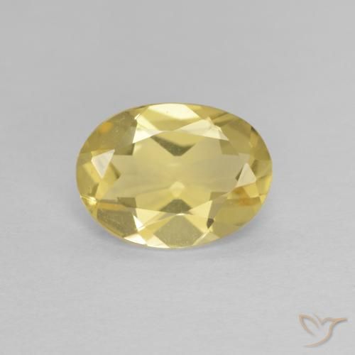 1.33ct 天然 ライトイエロー ベリル, 楕円形, VVS
