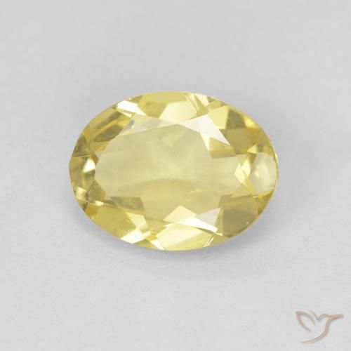 1.43ct 天然 薄いゴールド ベリル, 楕円形, VVS