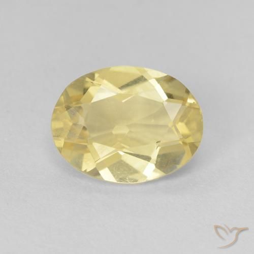 1.70ct 天然 ライトイエロー ベリル, 楕円形, VVS
