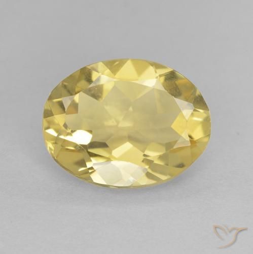 2.03ct 天然 ライトイエロー ベリル, 楕円形, VVS
