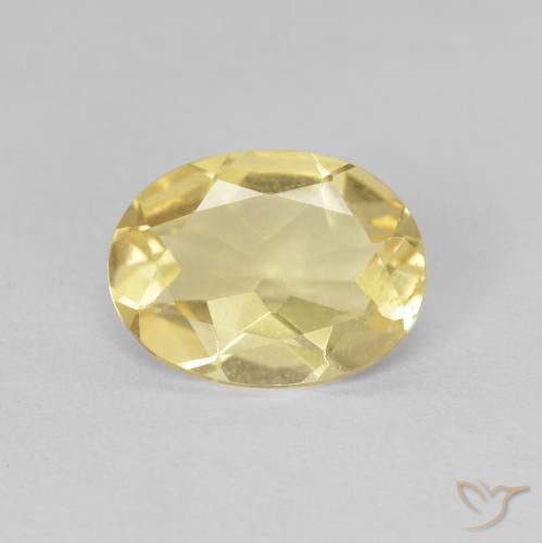 1.17ct 天然 薄いゴールド ベリル, 楕円形, VVS