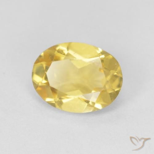 1.14ct 天然 薄いゴールド ベリル, 楕円形, VVS-VS