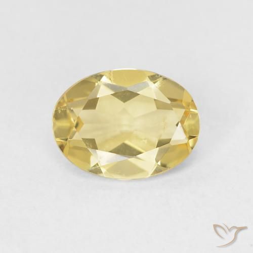 1.07ct 天然 ライトイエロー ベリル, 楕円形, VS