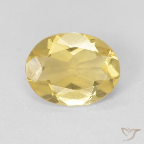 1.56ct 天然 薄いゴールド ベリル, 楕円形, VS