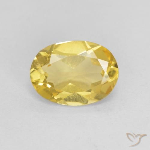 1.10ct 天然 薄いゴールド ベリル, 楕円形, VS