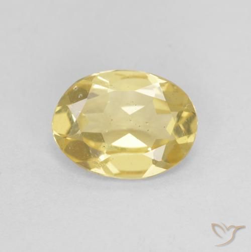 1.00ct 天然 ライトイエロー ベリル, 楕円形, VS