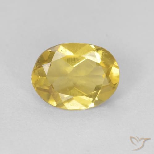 1.17ct 天然 薄いゴールデンイエロー ベリル, 楕円形, VS