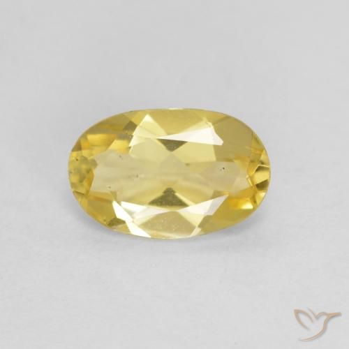 0.54ct 天然 薄いゴールド ベリル, 楕円形, VS