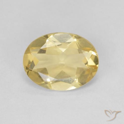 1.57ct 天然 薄いゴールド ベリル, 楕円形, VVS-VS