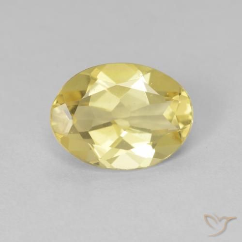 1.54ct 天然 薄いゴールド ベリル, 楕円形, VVS-VS