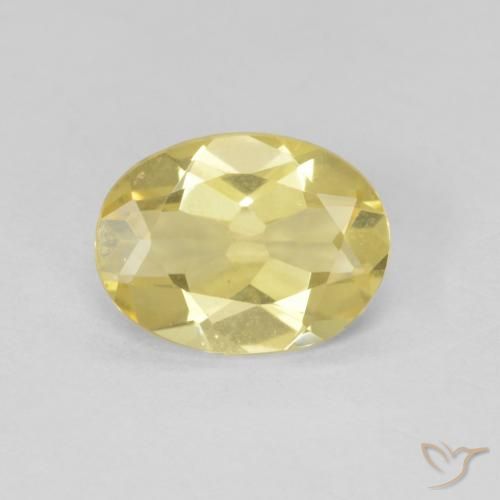 1.34ct 天然 薄いゴールド ベリル, 楕円形, VVS-VS