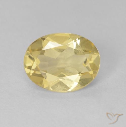 1.68ct 天然 ライトイエロー ベリル, 楕円形, VVS-VS