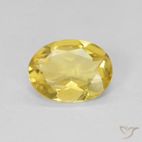 1.31ct 天然 薄いゴールド ベリル, 楕円形, VS