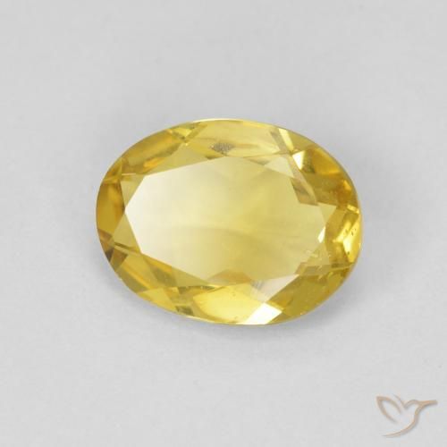 1.48ct 天然 薄いゴールデンイエロー ベリル, 楕円形, VS