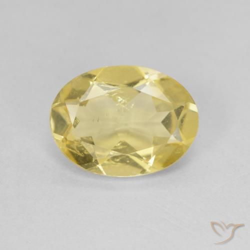 1.44ct 天然 薄いゴールド ベリル, 楕円形, VS