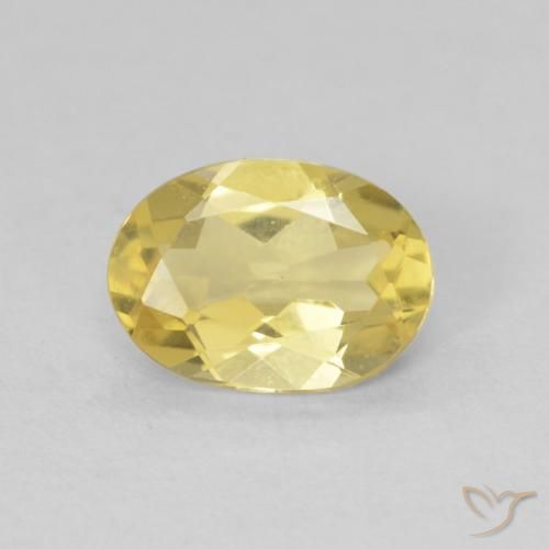 0.99ct 天然 薄いゴールド ベリル, 楕円形, VVS-VS