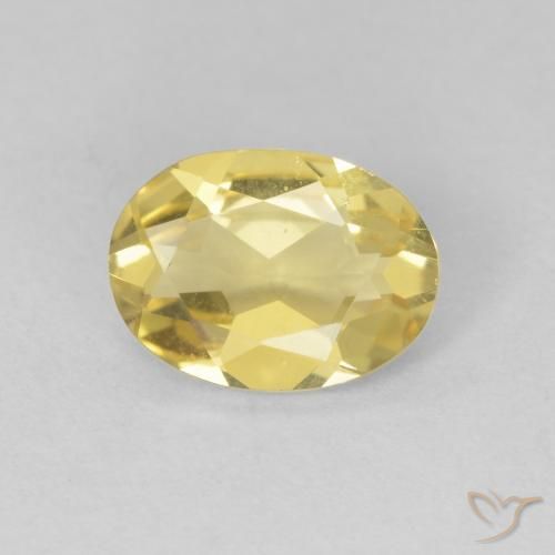 0.92ct 天然 薄いゴールデンイエロー ベリル, 楕円形, VVS-VS