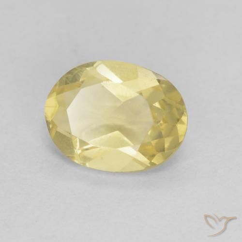 1.14ct 天然 ライトイエロー ベリル, 楕円形, VVS-VS