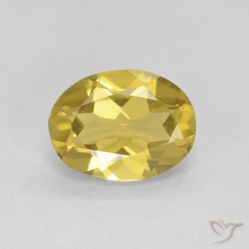 1.68ct 天然 薄いゴールド ベリル, 楕円形, VVS