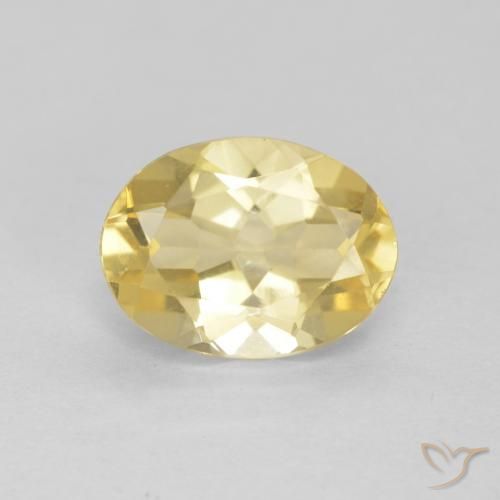 1.74ct 天然 ライトイエロー ベリル, 楕円形, VVS