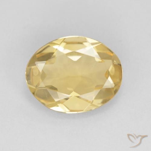 1.83ct 天然 薄いゴールデンイエロー ベリル, 楕円形, VVS