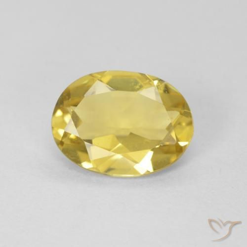 1.33ct 天然 ライトイエロー ベリル, 楕円形, VVS
