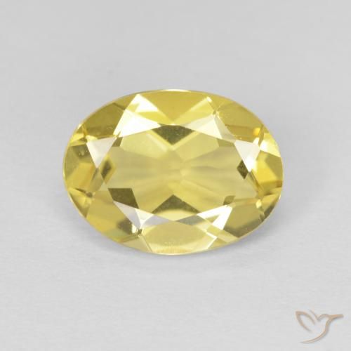 1.74ct 天然 薄いハニーイエロー ベリル, 楕円形, VVS
