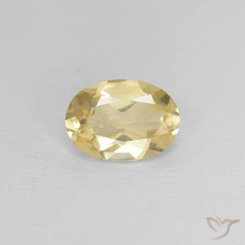 0.69ct 天然 薄いゴールデンイエロー ベリル, 楕円形, VVS
