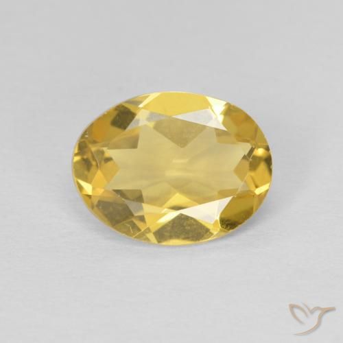 1.37ct 天然 深い黄色 ベリル, 楕円形, VVS