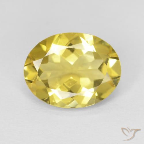 2.04ct 天然 アーシーイエロー ベリル, 楕円形, VS