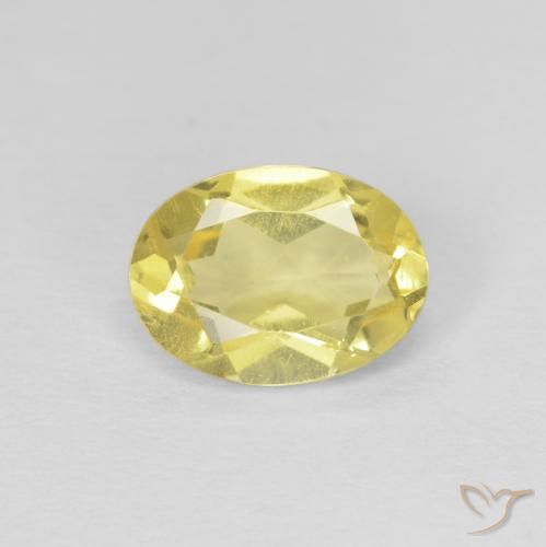 1.18ct 天然 薄いハニーイエロー ベリル, 楕円形, VS