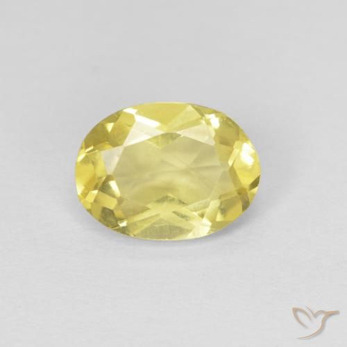 1.15ct 天然 薄いハニーイエロー ベリル, 楕円形, VS