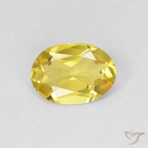 0.87ct 天然 トスカーナイエロー ベリル, 楕円形, VVS-VS